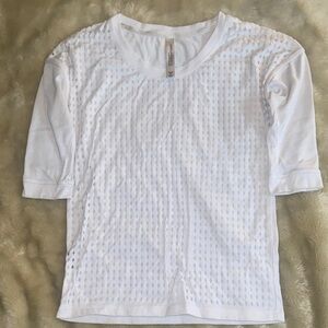 Elegant White Short Sleeve Women's Top